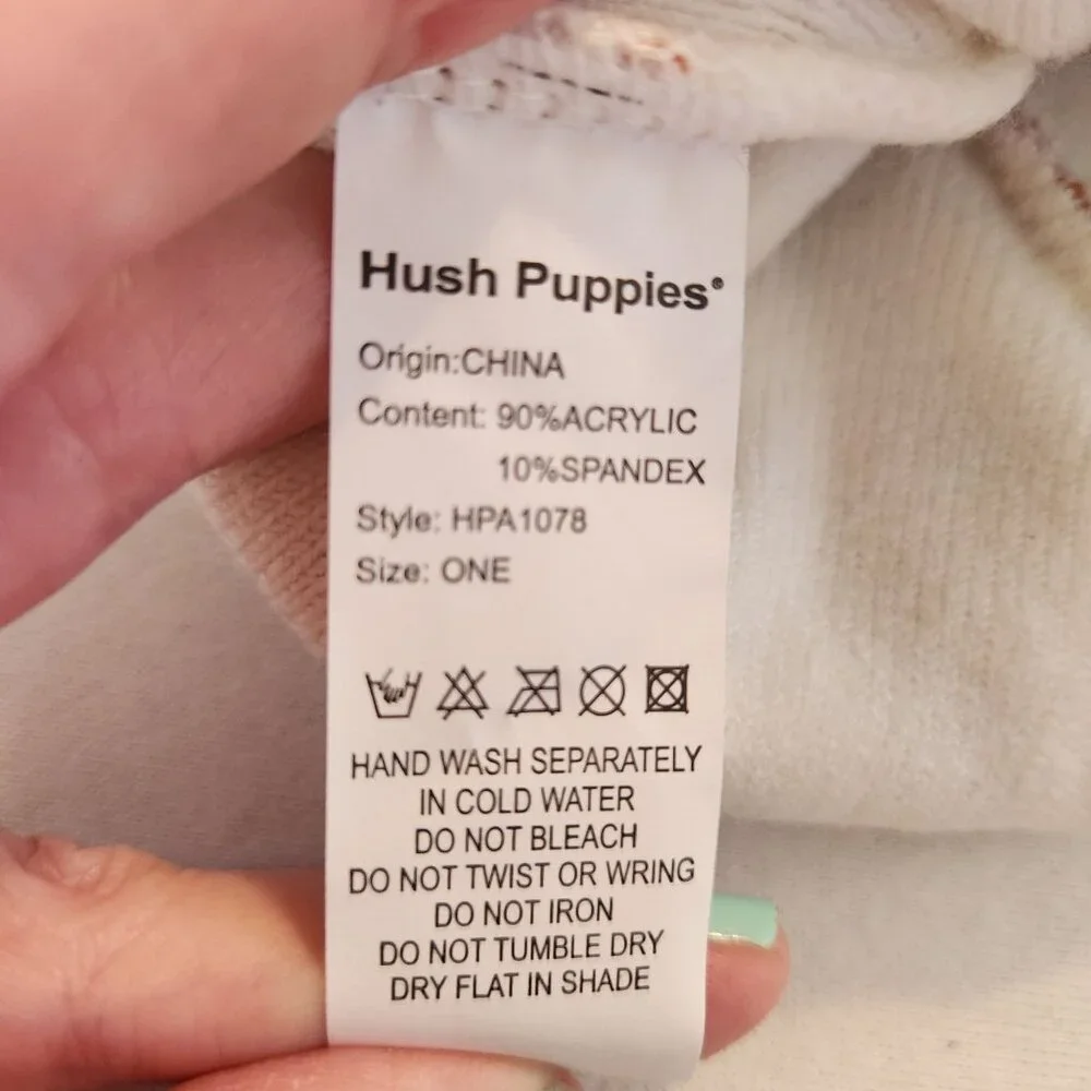 Hush Puppies Cow Print Knit Beanie Hat Rust & White Cowgirl Rodeo Texas Country - Picture 4 of 4